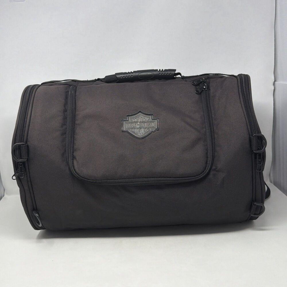 Harley-Davidson Adventure Duffle Bag Motorcycle Weekend Travel Luggage Black
